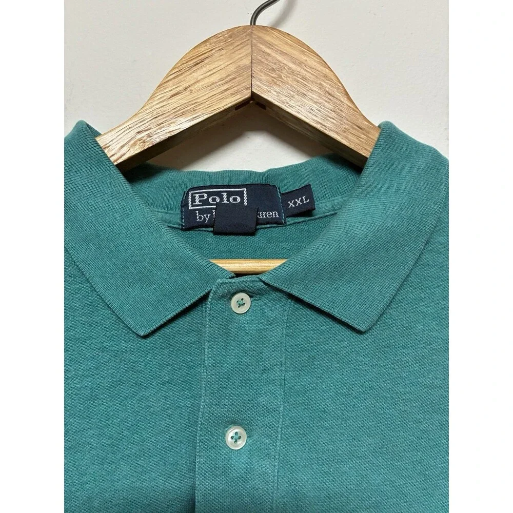 Polo Ralph Lauren Teal With Purple Logo 2XL Short Sleeve Cotton Polo Casual